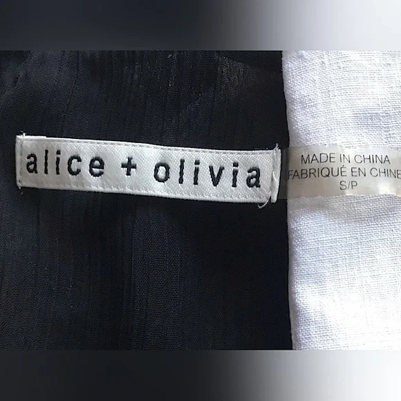 ALICE +OLIVIA Bruden Shimmery Heart Draped Top - Picture 9 of 10